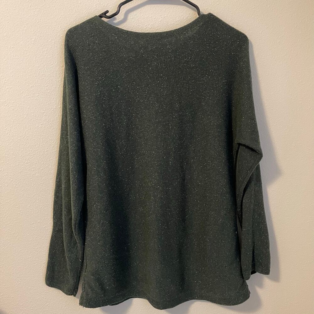 J. Jill Green Silk Cotton Blend Knit Sweater (Size Small) - Picture 5 of 6